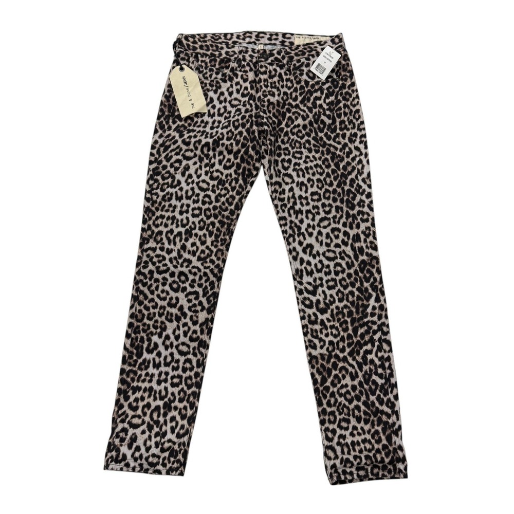 Rag & Bone Boyfriend Jean Snow Leopard Print Denim‎ Pants Womens 26 x 30 NWT